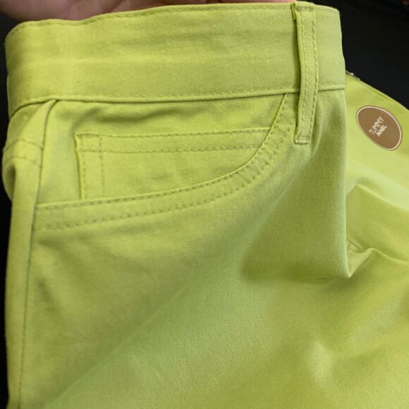 J M Collection Womens Pants Size 16 Lime Green Tummy Control Slim Leg Stretch - Picture 5 of 13